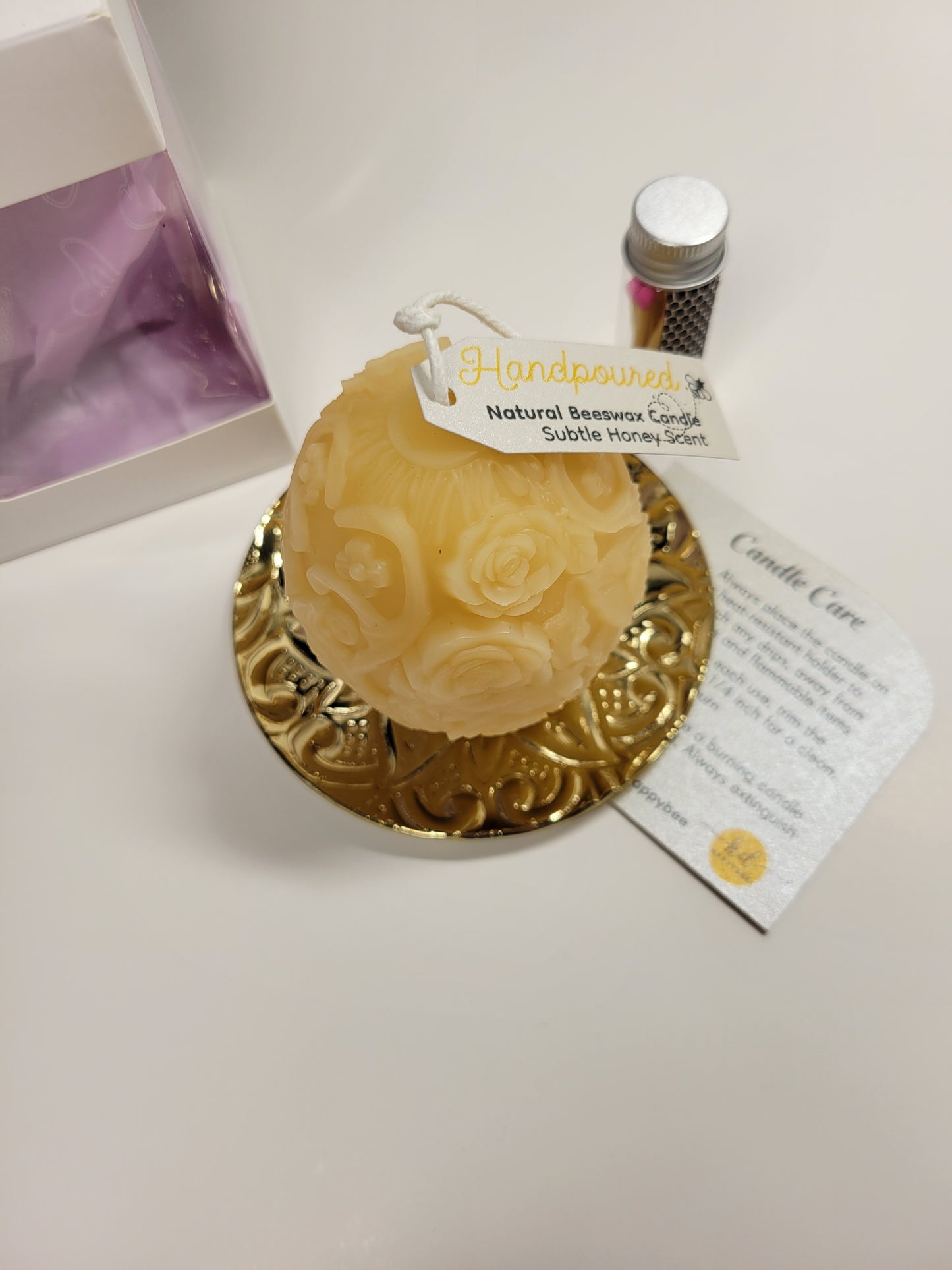 Rose Garden Beeswax Candle Gift Set