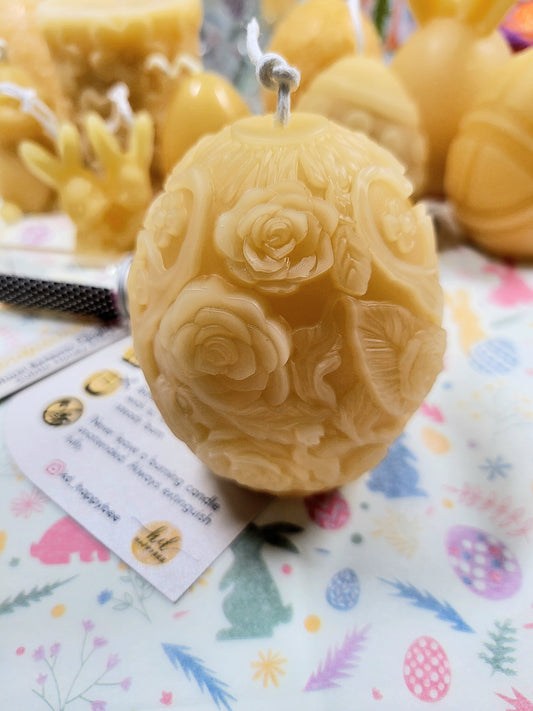 Rose Garden Beeswax Candle